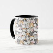 シームレスなかわいいかわいい猫の柄 マグカップ (正面左)