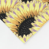 シームレスなひまわりパターン フリースブランケット (角)