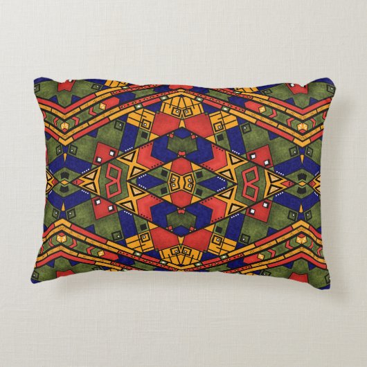 シームレスなアフリカのエト伝統的テクスパターン アクセントクッション (裏面)