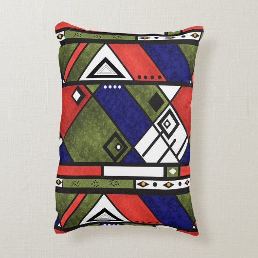 シームレスなアフリカのエト伝統的テクスパターン アクセントクッション (裏面(縦))