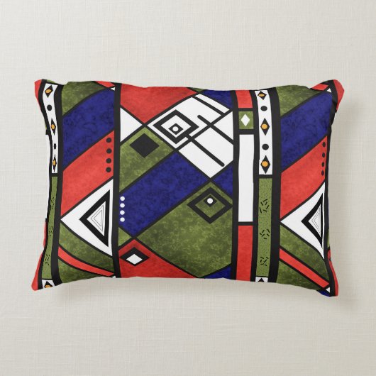 シームレスなアフリカのエト伝統的テクスパターン アクセントクッション (裏面)