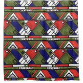 シームレスなアフリカのエト伝統的テクスパターン シャワーカーテン (正面)