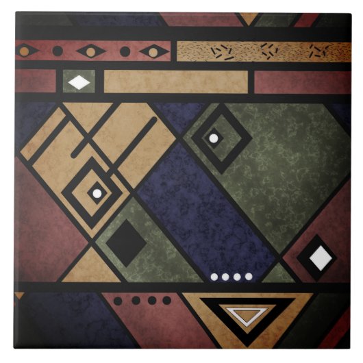 シームレスなアフリカのエト伝統的テクスパターン タイル (正面)