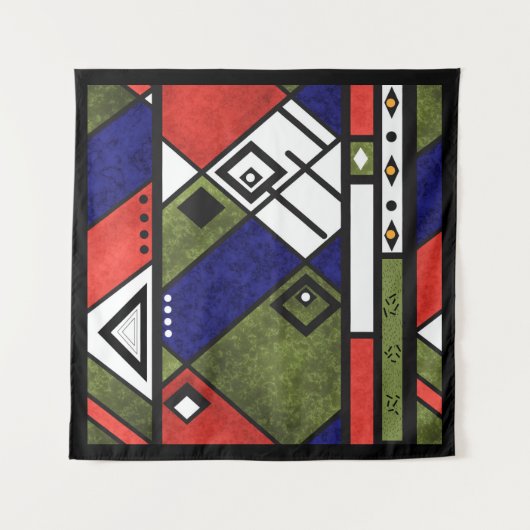 シームレスなアフリカのエト伝統的テクスパターン タペストリー (正面)