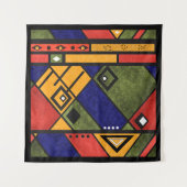 シームレスなアフリカのエト伝統的テクスパターン タペストリー (正面)