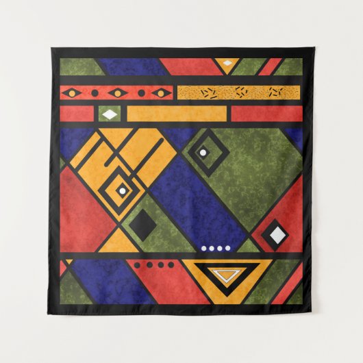 シームレスなアフリカのエト伝統的テクスパターン タペストリー (正面)