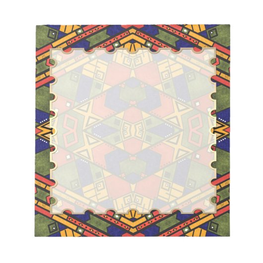 シームレスなアフリカのエト伝統的テクスパターン ノートパッド (正面)