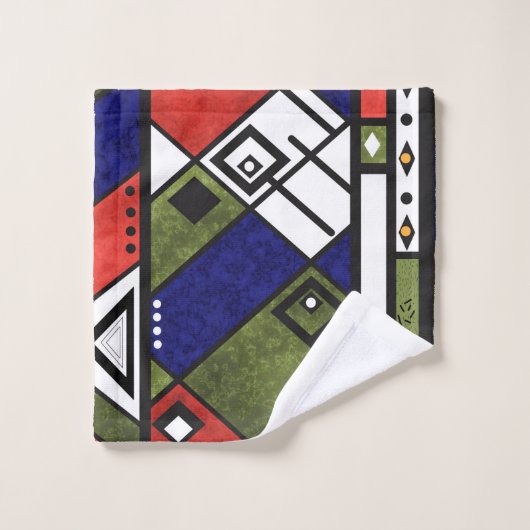 シームレスなアフリカのエト伝統的テクスパターン バスタオルセット (ウォッシュタオル)