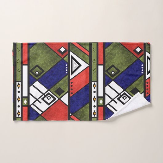 シームレスなアフリカのエト伝統的テクスパターン バスタオルセット (ハンドタオル)