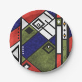 シームレスなアフリカのエト伝統的テクスパターン ペーパープレート (正面)