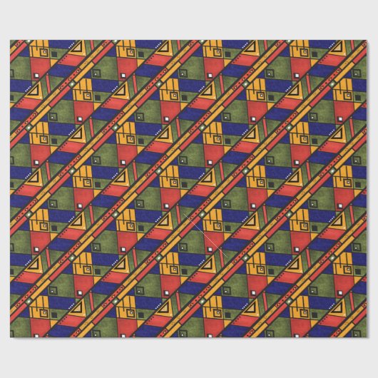 シームレスなアフリカのエト伝統的テクスパターン ラッピングペーパー (フラット)