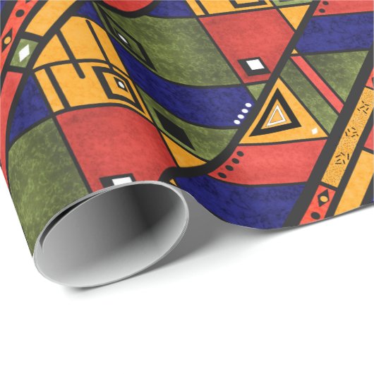 シームレスなアフリカのエト伝統的テクスパターン ラッピングペーパー (ロールコーナー)