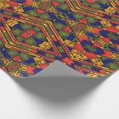 シームレスなアフリカのエト伝統的テクスパターン ラッピングペーパー (角)