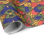 シームレスなアフリカのエト伝統的テクスパターン ラッピングペーパー (ロールコーナー)