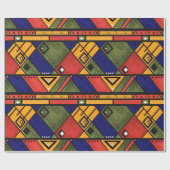 シームレスなアフリカのエト伝統的テクスパターン ラッピングペーパー (フラット)