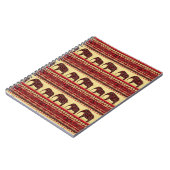 シームレスなアフリカ民族デザインゾウ観賞用 ノートブック (左側)