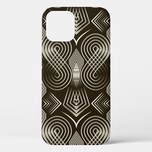 シームレスなアンティークアートデコパターンオーナメント。ジオメ Case-Mate iPhoneケース (裏面)
