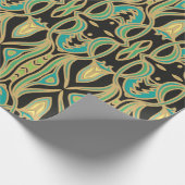 シームレスなアートオーナメントをアールヌーボースタイル ラッピングペーパー (角)