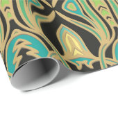 シームレスなアートオーナメントをアールヌーボースタイル ラッピングペーパー (ロールコーナー)