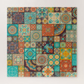 シームレスなイスラム、アラビアのタイルのパターン。 ジグソーパズル (横)