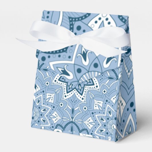 シームレスなイスラームカラフルブルー フェイバーボックス (正面サイド)