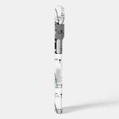 シームレスなイラストレーション猫モノグラム Case-Mate iPhoneケース (裏面 / 右)