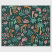 シームレスなエキゾチックなジャングルパターン ラッピングペーパー (フラット)