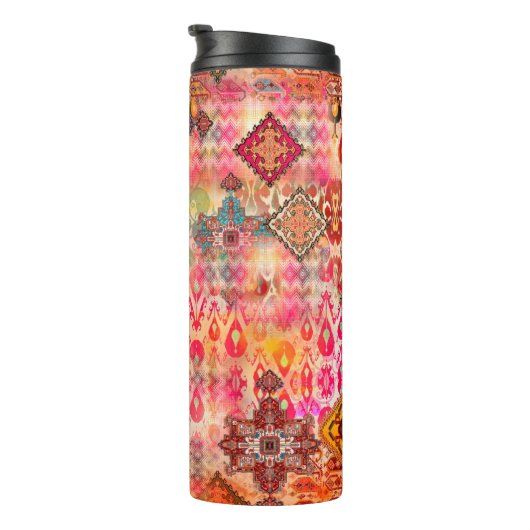 シームレスなエスニックの美しいパターンを抽象芸術デジに タンブラー (回転右)