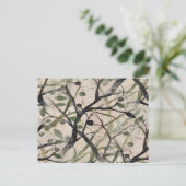 シームレスなオリーブ枝抽象芸術アートパターン ポストカード (スタンド正面)