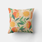 シームレスなオレンジパターン、抽象芸術ヴィンテージアート。 クッション (裏面)