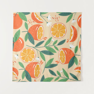 シームレスなオレンジパターン、抽象芸術ヴィンテージアート。 タペストリー