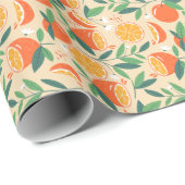 シームレスなオレンジパターン、抽象芸術ヴィンテージアート。 ラッピングペーパー (ロールコーナー)