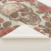 シームレスなオーナメントをレトロスタイルでスカル シェルパブランケット (3/4)