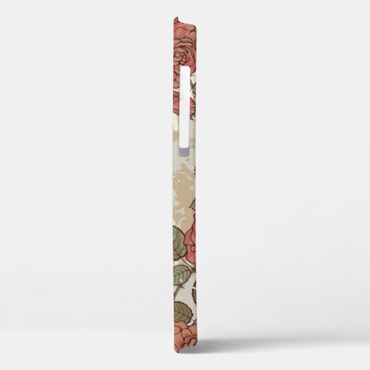 シームレスなオーナメントをレトロスタイルでスカル Case-Mate iPhoneケース (裏面 / 左)