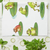 シームレスなカエル キッチンタオル (折り畳み)