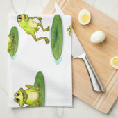シームレスなカエル キッチンタオル (四つ折り)