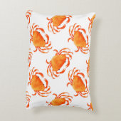 シームレスなカニの模様 アクセントクッション (裏面(縦))