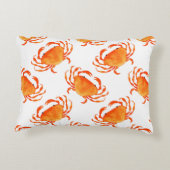 シームレスなカニの模様 アクセントクッション (裏面)
