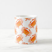 シームレスなカニの模様 コーヒーマグカップ (中央)