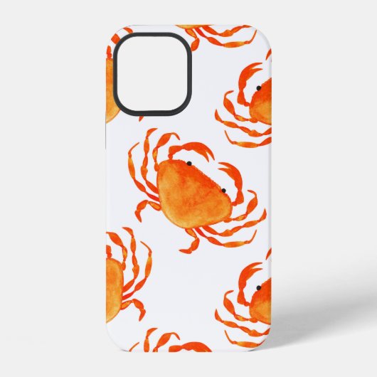 シームレスなカニの模様 iPhoneケース (裏面)