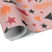 シームレスなカボチャ、星、および離れハロウィンンラップ ラッピングペーパー (ロールコーナー)