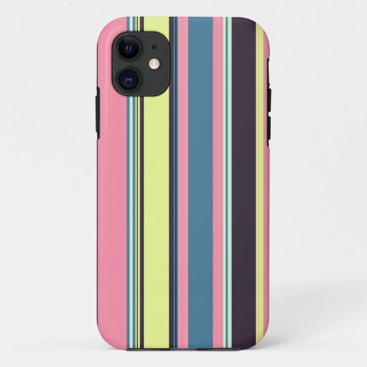 シームレスなカラフルストライプパターンの背景 Case-Mate iPhoneケース (裏面)