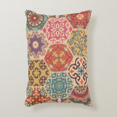 シームレスなカラフルパッチワークのタイルとイスラム教, Arabi アクセントクッション (正面(垂直))