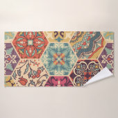 シームレスなカラフルパッチワークのタイルとイスラム教, Arabi バスタオル (バスタオル)