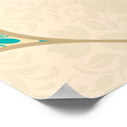 シームレスなカラフルパッチワークのタイルとイスラム教, Arabi ポスター (角)