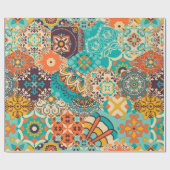 シームレスなカラフルパッチワークのタイルとイスラム教, Arabi ラッピングペーパー (フラット)