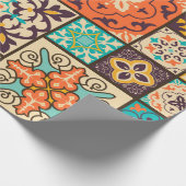 シームレスなカラフルパッチワークのタイルとイスラム教, Arabi ラッピングペーパー (角)