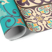 シームレスなカラフルパッチワークのタイルとイスラム教， Arabi ラッピングペーパー (ロールコーナー)