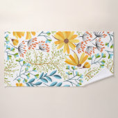 シームレスなカラフルフローラ背景パターン。 バスタオル (バスタオル)