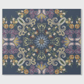 シームレスなカラフルペイズリーパターン ラッピングペーパー (フラット)